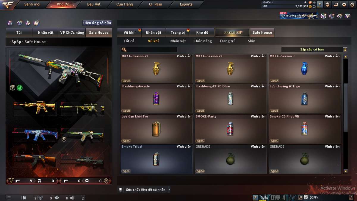 shop acc cf uy tin gia re